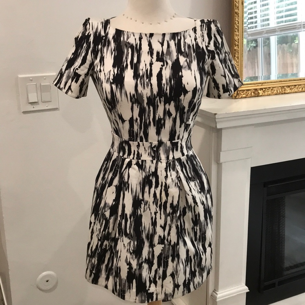 French Connection Black and White Dress